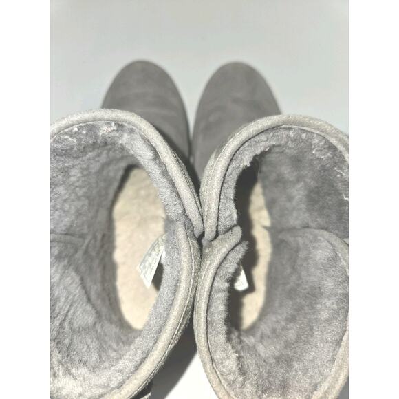 UGG Australia 1013437 Women's Cory Suede Ankle Sheepskin Boots Grey Size 8 - Picture 12 of 13